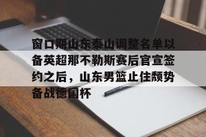 开云中国- 山东泰山冬窗引援最新消息 